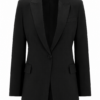 Black Single-Breasted Structured Blazer