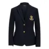 Dark Navy Tailored Single-Breasted Blazer