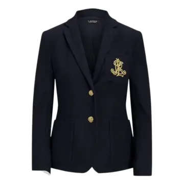 Dark Navy Tailored Single-Breasted Blazer