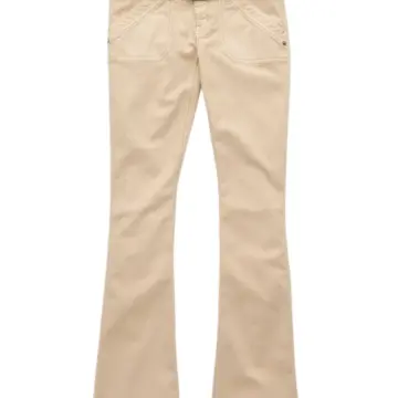 Light Beige Flared High-Rise Pants with Self-Tie Belt
